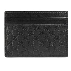 Gucci GG MicroGuccissima Black Leather Card Holder